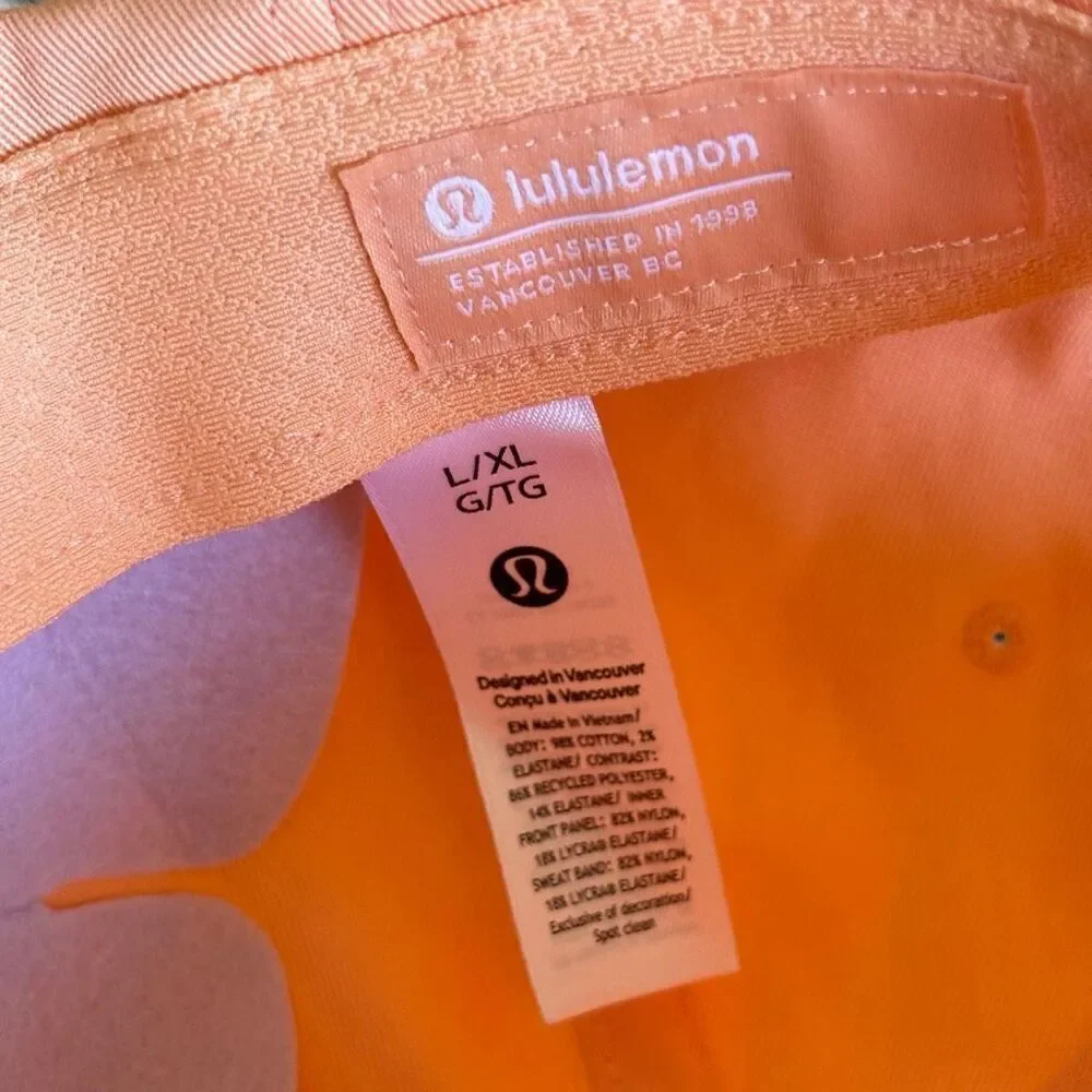 Lululemon Classic Ball Cap Color: Peach Bellini Glaze Pink Size L / XL new